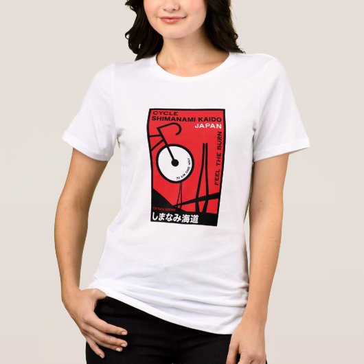 Cycle Shimanami Kaido Japan Tri-Blend Shirt (Voorkant)