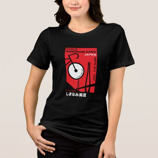 Cycle Shimanami Kaido Japan Tri-Blend Shirt (Voorkant)