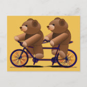 Cycle Tandem, Teddy Bear Print Briefkaart (Voorkant)
