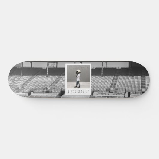 Cyclekart "Nooit opgroeien" Persoonlijk Skateboard (Horizontaal)