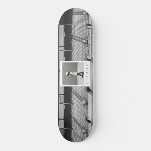 Cyclekart "Nooit opgroeien" Persoonlijk Skateboard (Voorkant)