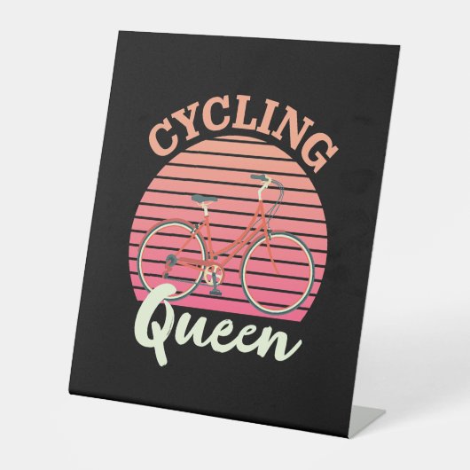 Cyclemingkoningin Reclamebord Met Voetstuk (Voorkant)