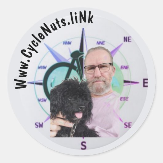 CycleNuts NIEUWS Slimme begeleide Selfie Cycle Tou Ronde Sticker (Voorkant)