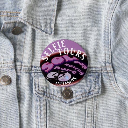 CycleNuts SOL Selfie Tours Ronde Button 7,6 Cm (In situ)