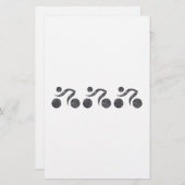 Cyclers in grijs briefpapier (Voorkant / Achterkant)