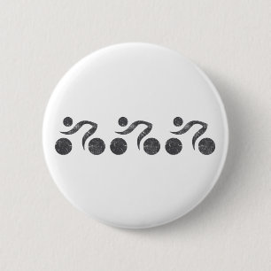 Cyclers in grijs ronde button 5,7 cm
