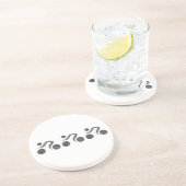 Cyclers in grijs zandsteen onderzetter (Zijkant)