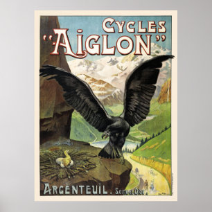 Cycles Aiglon  Adverteren Poster Frankrijk