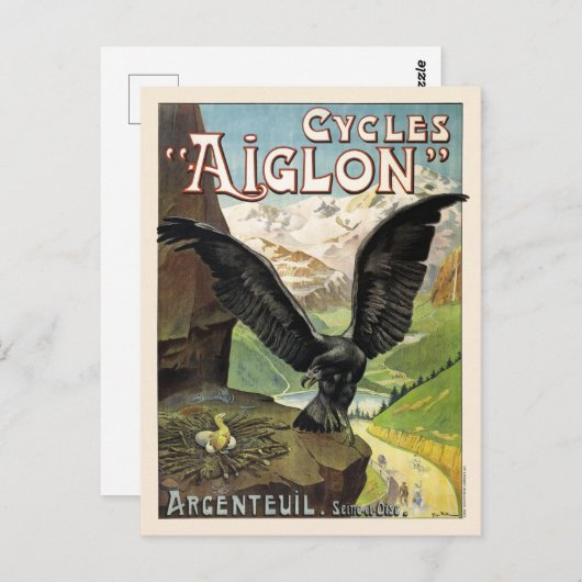 Cycles Aiglon  Adverteren Poster Frankrijk Briefkaart (Voorkant / Achterkant)