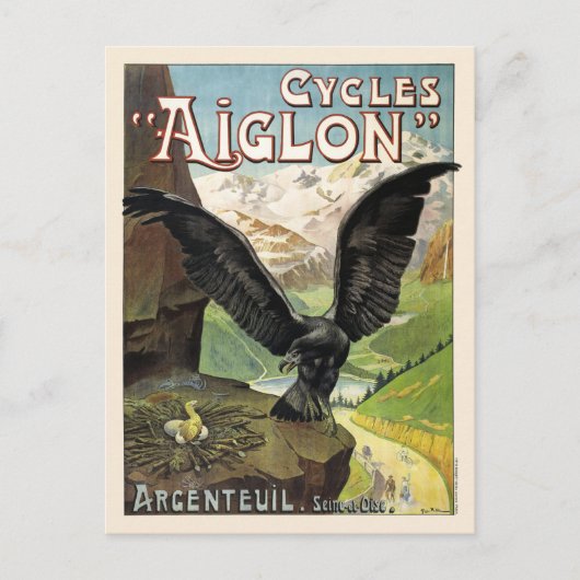 Cycles Aiglon  Adverteren Poster Frankrijk Briefkaart (Voorkant)