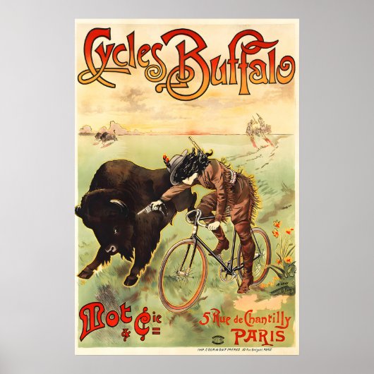 Cycles Buffalo Vintage Bicycle Poster (Voorkant)