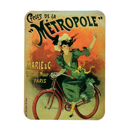 "Cycles de La Metropole", Marie & Co. (kleur lith Magneet (Verticaal)