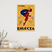 Cycles Dilecta Vintage Art Deco Fiets Poster (Keuken)
