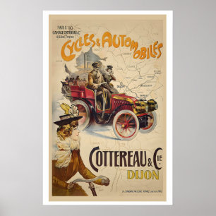 Cycles en Automobielen Cottereau et Cie, Dijon Poster