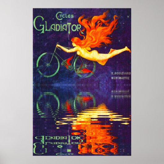 Cycles Gladiator Reflectie in Tijd Franse Fietsen Poster (Voorkant)