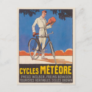 Cycles Météore Frankrijk Vintage Poster 1926 Briefkaart