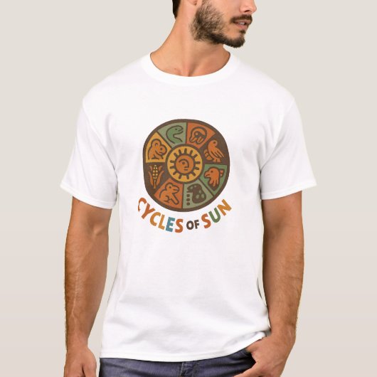 Cycles Of Sun Folk Kalender Wiel T-Shirt (Voorkant)