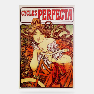 Cycles Perfecta door Alphonse Mucha Acryl Bord