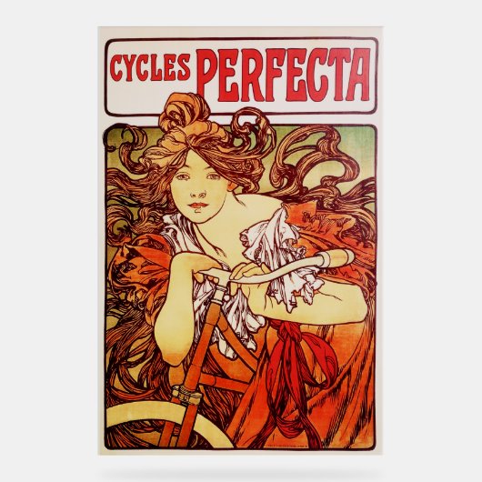 Cycles Perfecta door Alphonse Mucha Acryl Bord (Voorkant)