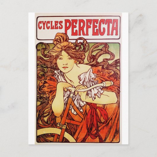 Cycles Perfecta door Alphonse Mucha Briefkaart (Voorkant)