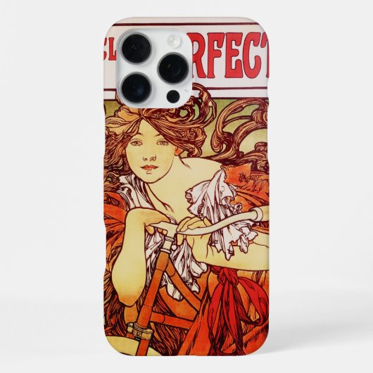 Cycles Perfecta door Alphonse Mucha iPhone Hoesje (Achterkant)