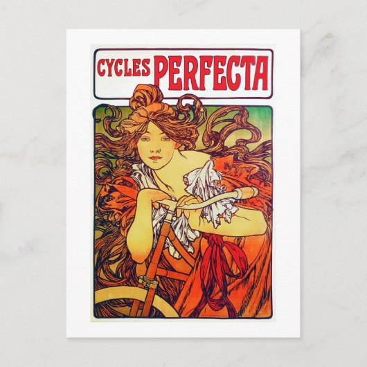 Cycles Perfecta, Mucha Briefkaart (Voorkant)