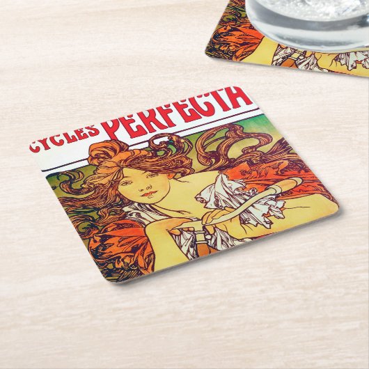 Cycles Perfecta, Mucha Kartonnen Onderzetters (Schuin)