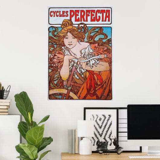 Cycles Perfecta, Mucha Poster (Thuiskantoor)