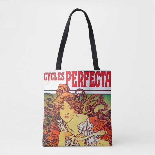 Cycles Perfecta, Mucha Tote Bag (Voorkant)