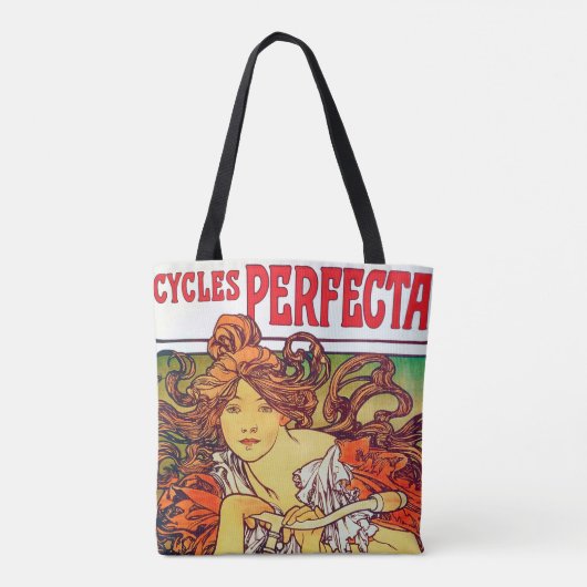 Cycles Perfecta, Mucha Tote Bag (Achterkant)