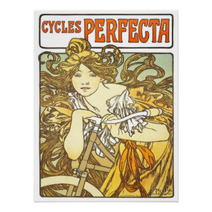 Cycles Perfecta van Alphonse Mucha Art Nouveau Perfect Poster