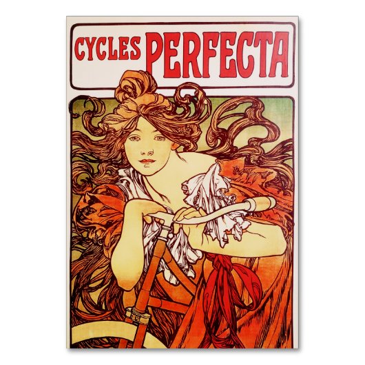 Cycles Perfecta van Alphonse Mucha Kaart (Voorkant)