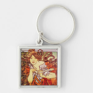 Cycles Perfecta van Alphonse Mucha Sleutelhanger