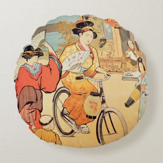 Cycli Clement Pre Saint-Gervais Rond Kussen (Voorkant)