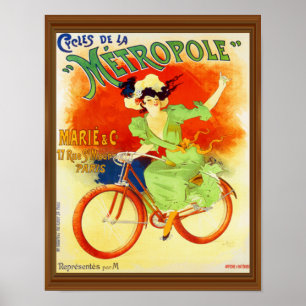 Cycli de la Metropole  Franse fiets Poster
