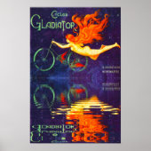 Cycli Gladiator Reflection in Time French Cycling Poster (Voorkant)