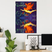 Cycli Gladiator Reflection in Time French Cycling Poster (Thuiskantoor)