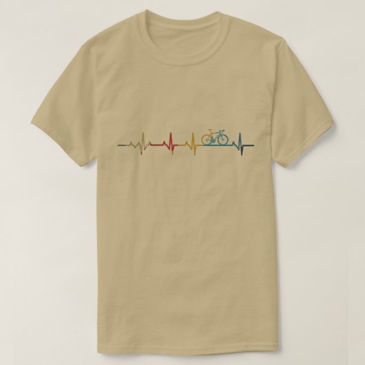 Cycli hartslag Gifts Biker Bicycle  T-shirt (Design voorkant)