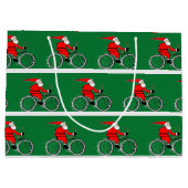 Cycling Bicycle Christmas Holiday Groot Cadeauzakje (Achterkant)