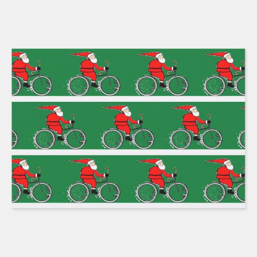 Cycling Bicycle Holiday Gift Wrapping Paper (Voorkant)