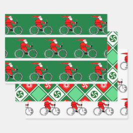 Cycling Bicycle Holiday Gift Wrapping Paper