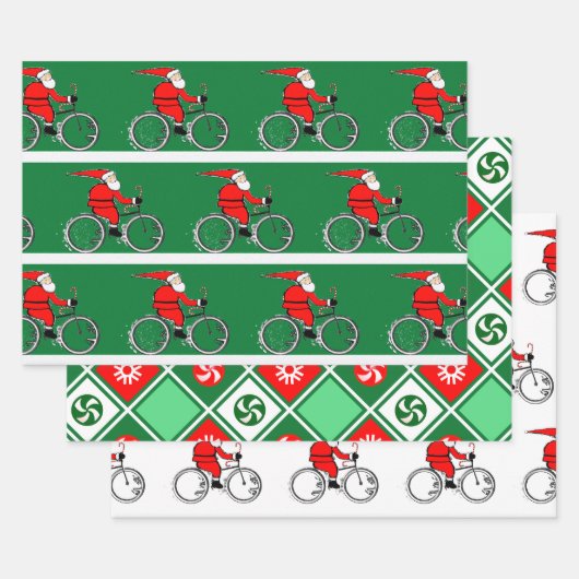 Cycling Bicycle Holiday Gift Wrapping Paper (Set)
