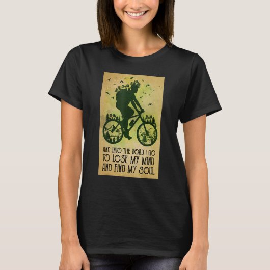 Cycling Bicycle Mountain Biking Lose My Mind Find T-shirt (Voorkant)