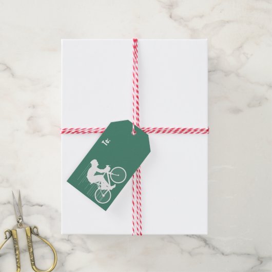 Cycling Bicycling Design Gift Labels Cadeaulabel (Met Touw)