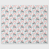 Cycling Biking Holiday Gift Wrapping Paper Cadeaupapier (Vlak)