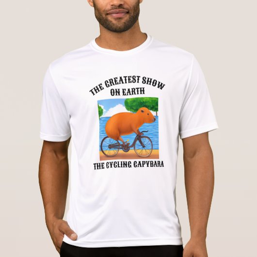 CYCLING CAPYBARA ( Het grootste Show ter wereld ) T-shirt (Voorkant)
