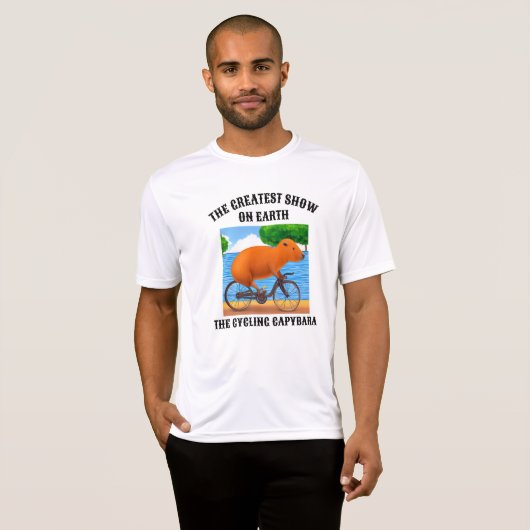 CYCLING CAPYBARA ( Het grootste Show ter wereld ) T-shirt (Voorkant volledig)