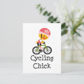 Cycling Chick Briefkaart (Staand voorkant)