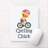 Cycling Chick Mousepad Muismat (Met muis)