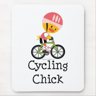 Cycling Chick Mousepad Muismat